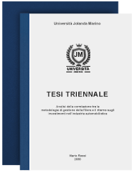 Copertina rigida tesi triennale