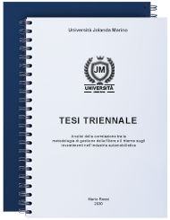 Copertina rigida tesi triennale