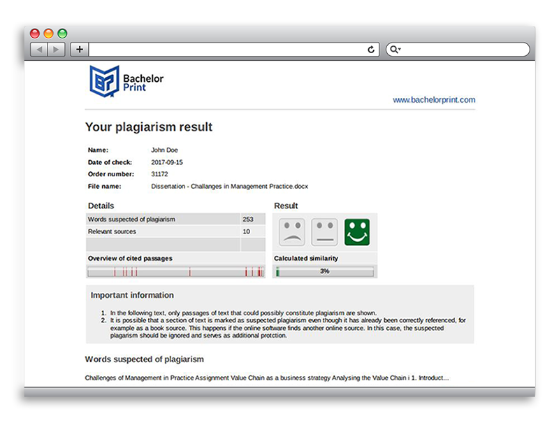 thesis check for plagiarism