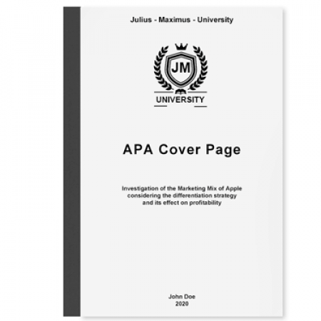 apa research paper front page