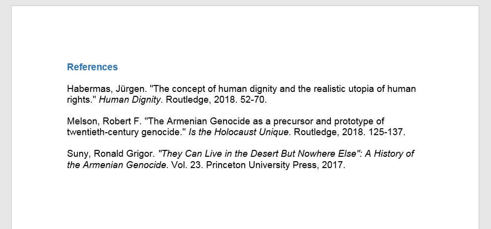 Apa Reference Page