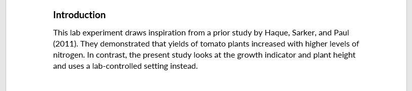 Lab-report-example-introduction