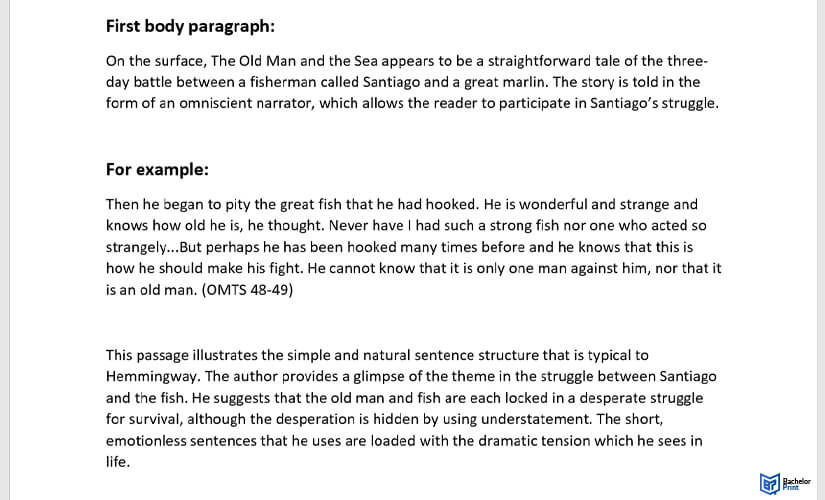 literary analysis essay example short story