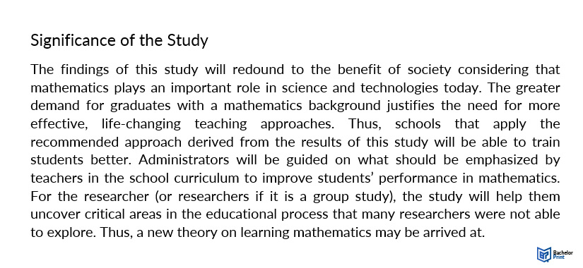 Introduction significance of the study