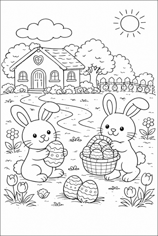 Coloring-pages-sheets-easter-bunny-01 Coloring-pages-sheets-easter-bunny-01